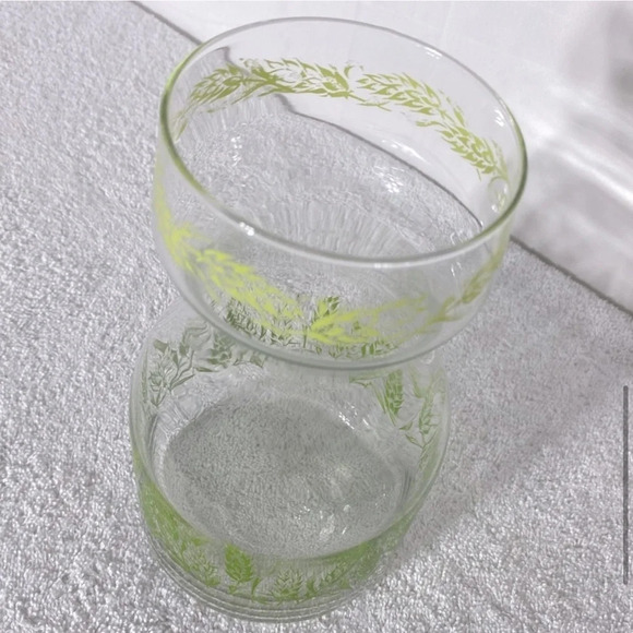 Vintage Libbey Spring Floral Glass Juice Carafe Decanter Vase - Picture 8 of 11